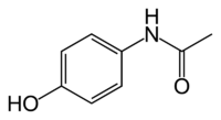 Chemical structure of acetaminophen (paracetamol)
