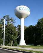 Typical modern water tower in Carmel, Indiana, United States