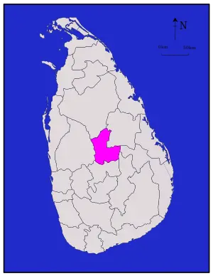 Location of Matale District