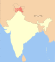 Thumbnail map of India with Jammu and Kashmir highlighted