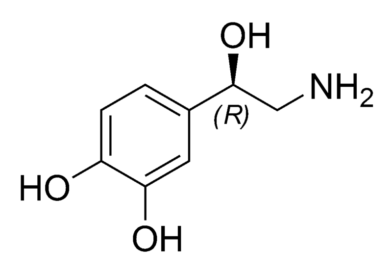 File:Noradrenaline chemical structure.png