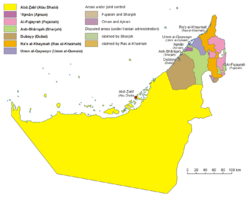 Location of Emirate of Dubai