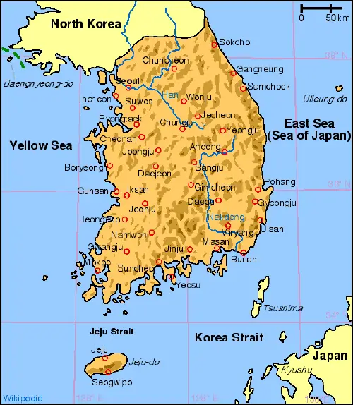 Geography of South Korea New World Encyclopedia