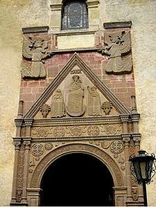 Facade of the church of the Dominican convent of Tepoztlan.