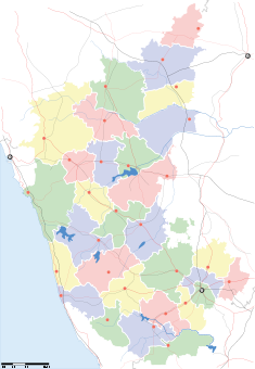 Map indicating the location of Karnataka