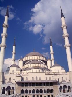 The modern Kocatepe Mosque, Ankara's largest mosque