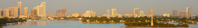 Midtown Miami skyline as seen from Miami Beach in January 2008