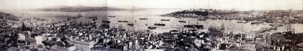 Panoramic view of the city in the 1870s as seen from Galata Tower (full image)
