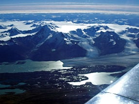 Aerial view of the Upsala Glacier