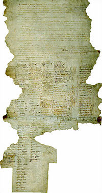 One of the few extant copies of the Treaty of Waitangi