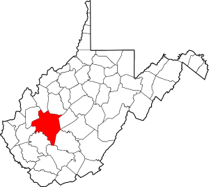 Map of West Virginia highlighting Kanawha County.png