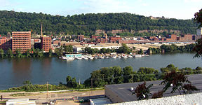 O rio Allegheny em Pittsburgh, Pensilvânia