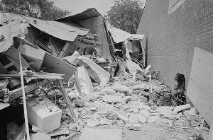 Bomb wreckage near Gaston Motel (14 May 1963).JPG