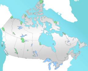 Location of Banff National Park in Canada