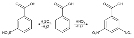 benzoic acid aromatic ring reactions
