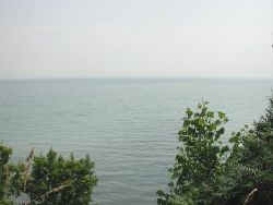 Lake Erie - Looking southward from a high rural bluff near Leamington, Ontario