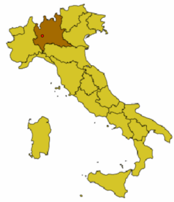 Location of the city of Milan