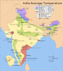 File:India average annual temperature map en.svg - New World Encyclopedia