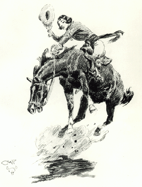 File:Russellrodeocowgirlonabuckinghorse.gif