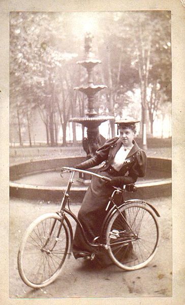 File:Woman with Bicycle 1890s.jpg