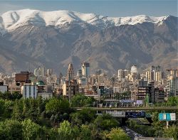 Tehran skyline and the Alborz