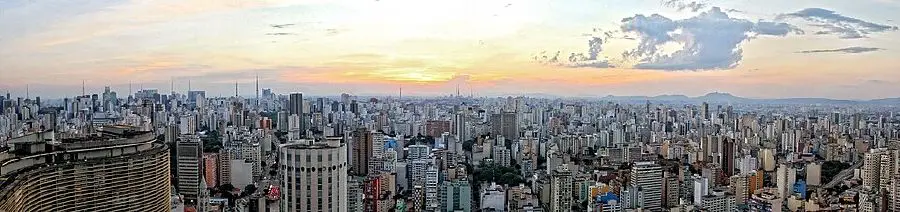 Panoramic view of Central Zone of São Paulo from Italy Building