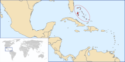Location of the Bahamas