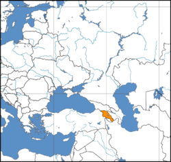 Location of Armenia