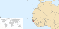 Location of Guinea-Bissau