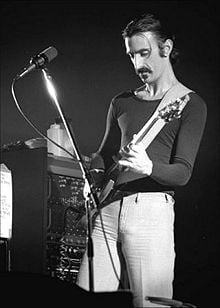 Frank Zappa at a concert in Norway in 1977