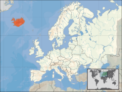 Location of Iceland