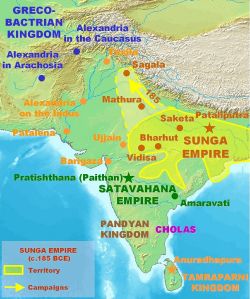 Location of Sunga Empire