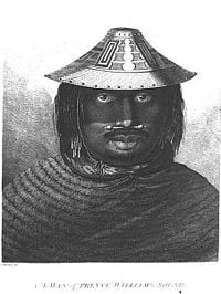 Chugach man in traditional dress