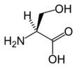 Chemical structure of Serine