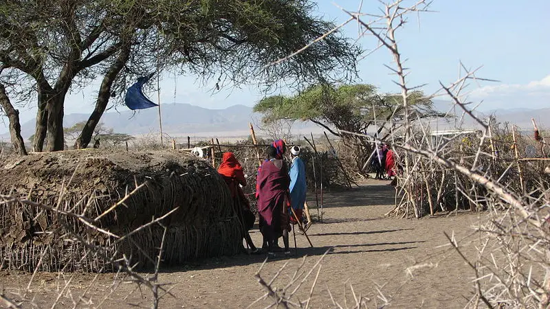 File:Maasai Enkang and Hut.JPG