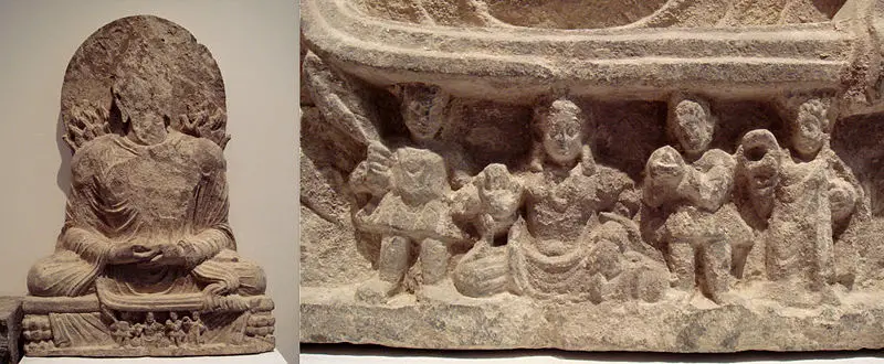 File:FlamingBuddhaWithKushanDevotees.jpg