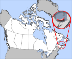 Map of Canada with Prince Edward Island highlighted