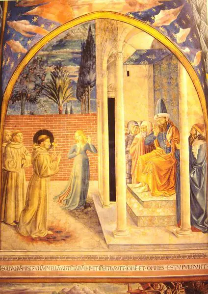 File:SaintFrancisAssisiWithAlKamil15thCentury.JPG