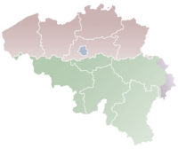 Location on map of Belgium
