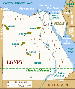 Egypt: Site of Cairo (top center)