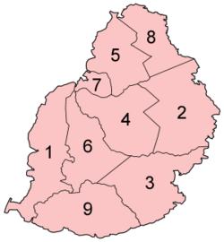 Districts of Mauritius