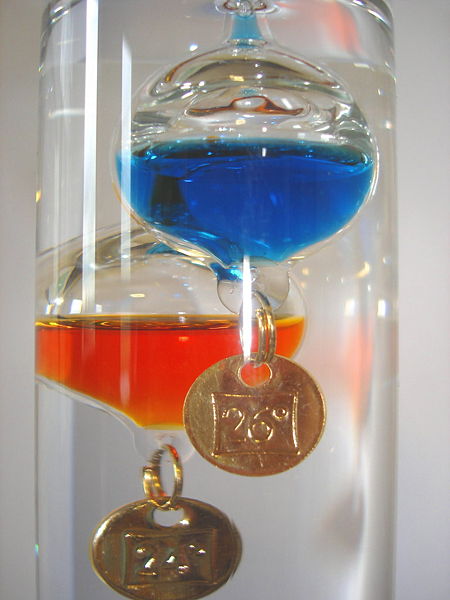 File:Galileo Thermometer closeup.jpg